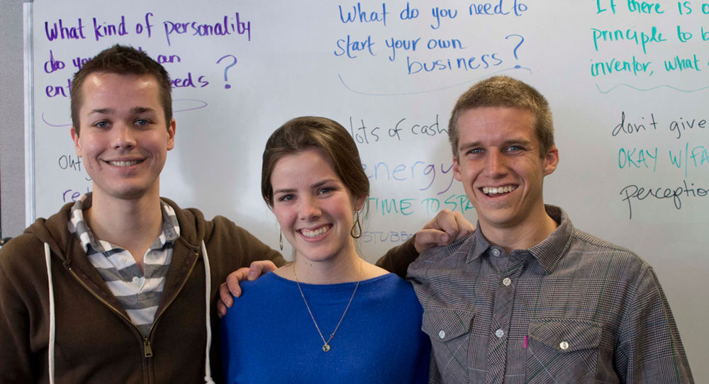 Entrepreneurs lead a conversation at Cal Poly Science Cafe