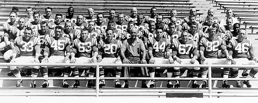 The 1960 football team, in the last photo taken before the plane crash on October 29 that took 22 lives.