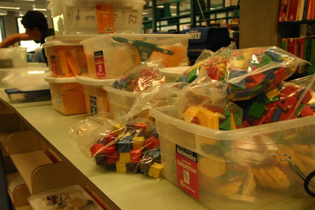 Photo of match and science supplies at Kennedy Library.