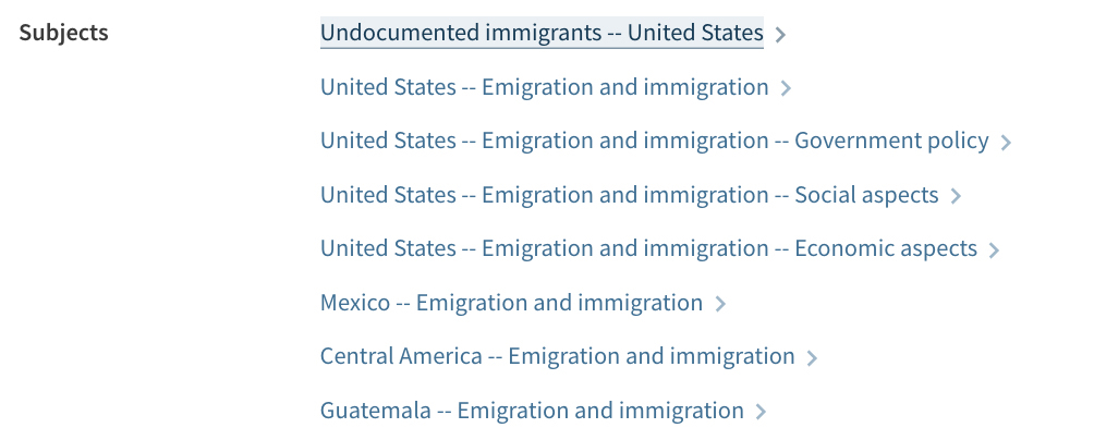 UndocumentedSubjectHeading